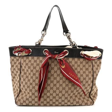 positano gucci|GUCCI Monogram Large Positano Tote Brown .